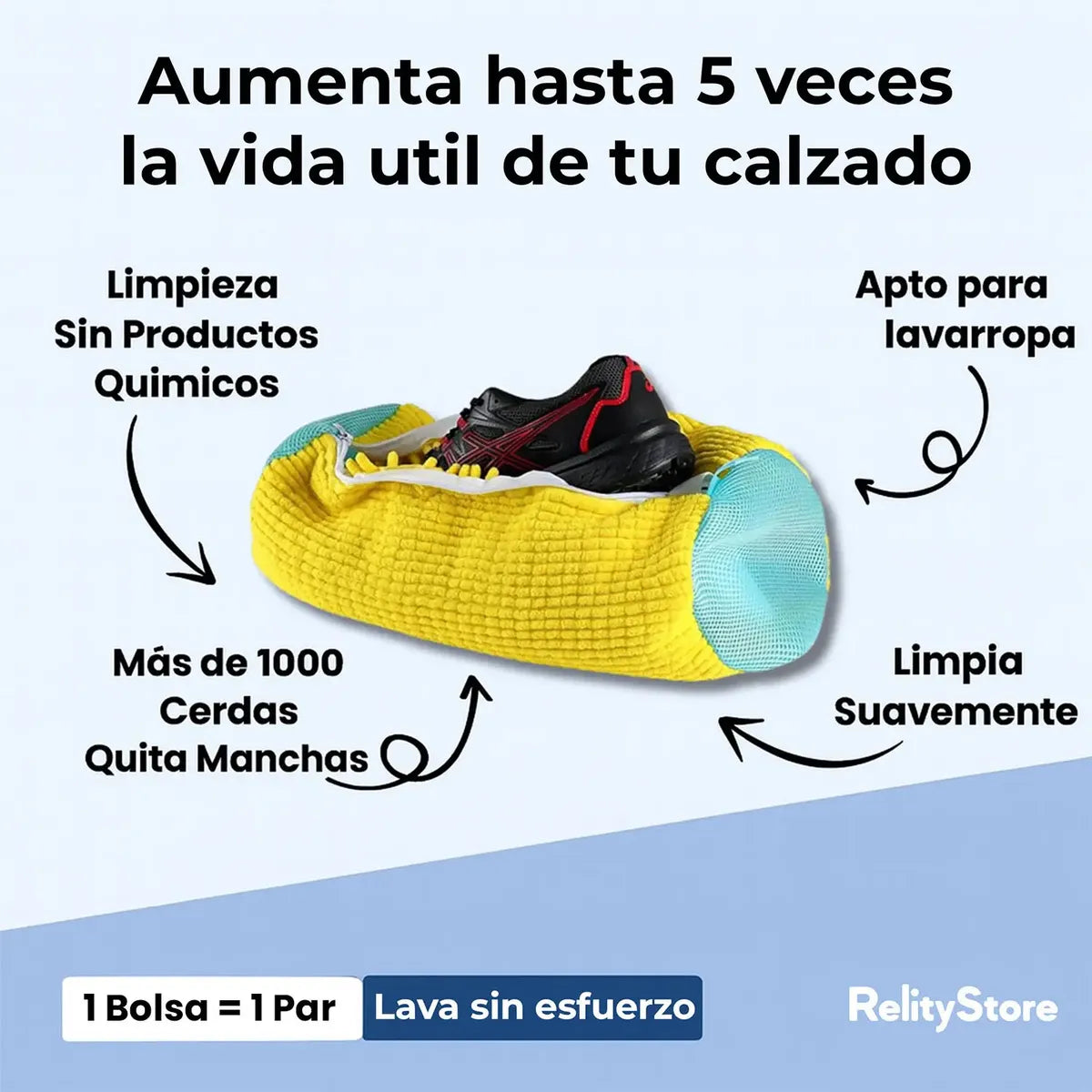 Bolsa Funda Para Lavado Zapatillas Reutilizable Lavarropas